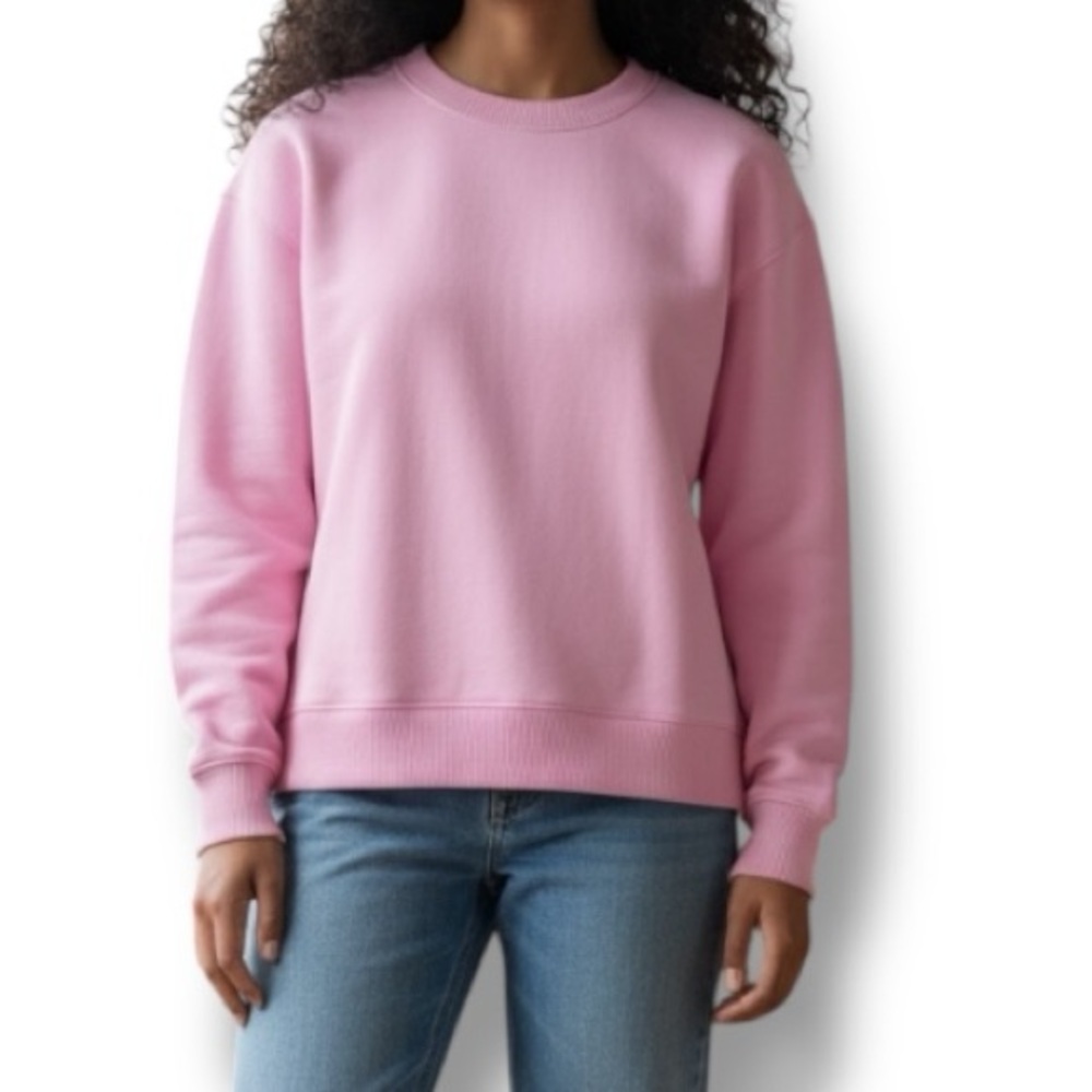 COS Boxy Crewneck Sweatshirt Pink Size Medium